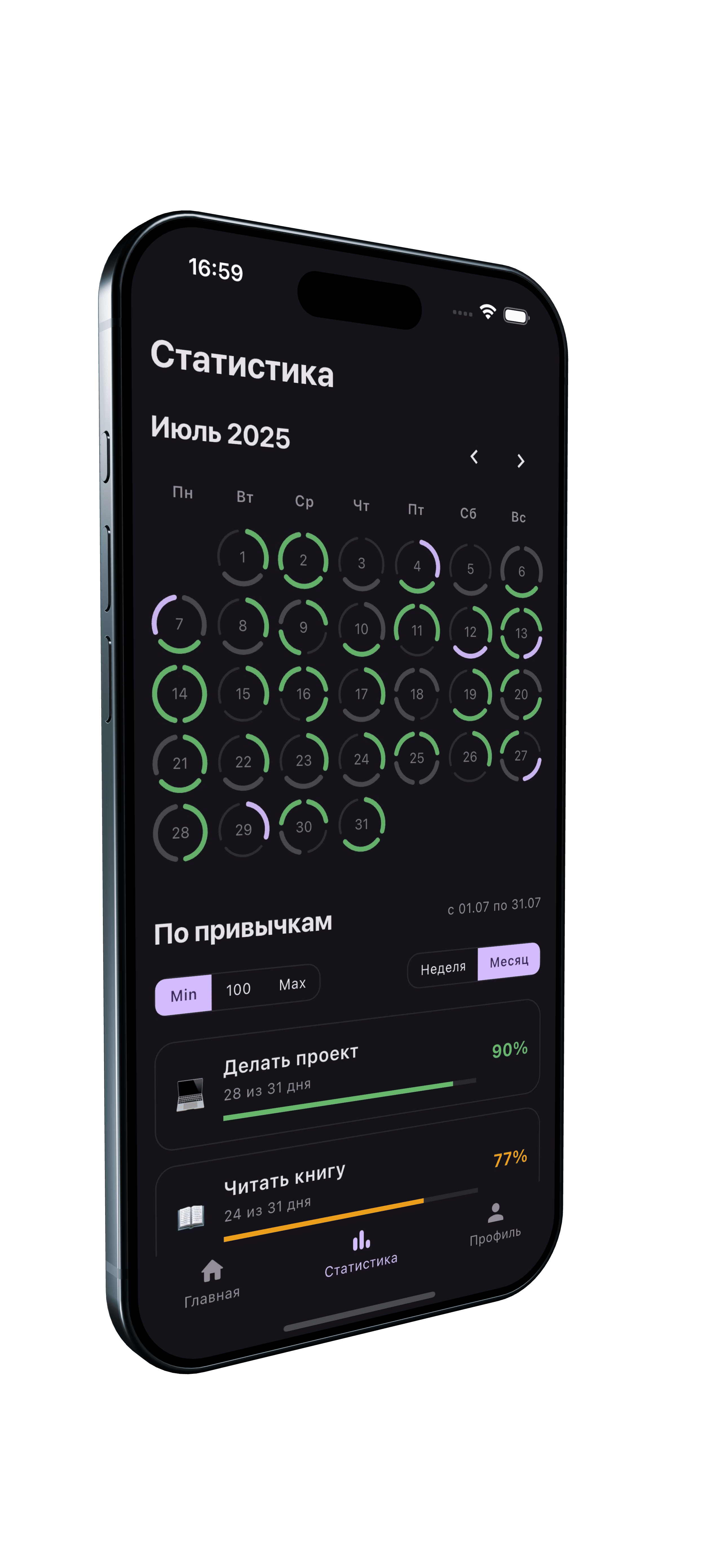 Результат работы пользователя